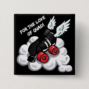 For the love of quad 15 cm square badge