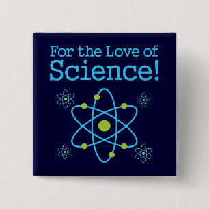 For The Love Of Science Atom 15 Cm Square Badge
