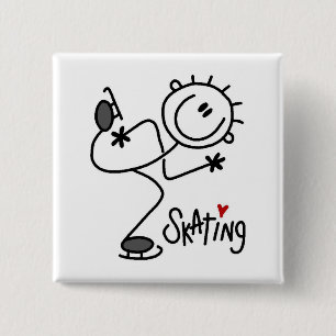 For the Love of Skating Tshirts and Gifts 15 Cm Square Badge