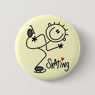 For the Love of Skating Tshirts and Gifts 6 Cm Round Badge
