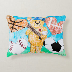 For the Love of Sports - Kids Art for CHOC Decorative Cushion