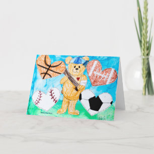 For the Love of Sports - Kids Art for CHOC Thank You Card