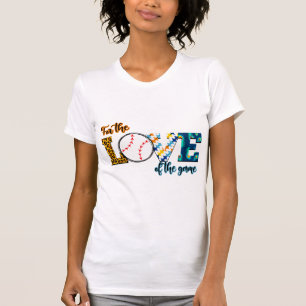 For The Love Of The Game Baseball Mom Leopard  T-Shirt