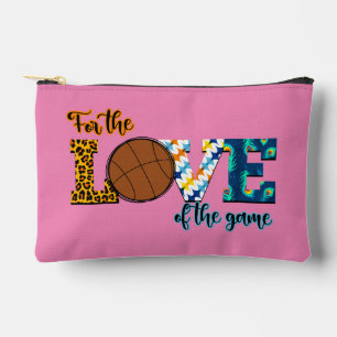 For The Love Of The Game Basketball Mum Leopard Accessory Pouch