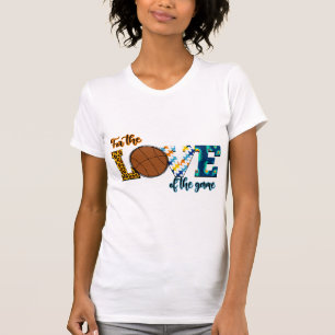 For The Love Of The Game Basketball Mum Leopard  T-Shirt