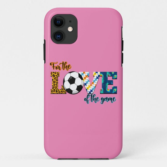 For The Love Of The Game Soccer Mum Leopard Case-Mate iPhone Case (Back)