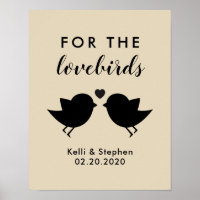 For the Lovebirds Sign for Wedding Bird Seed