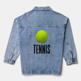 For The Of Tennis Enjoy Cool Tennis Graphic Design Denim Jacket