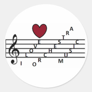 For the orchistra music lover classic round sticker