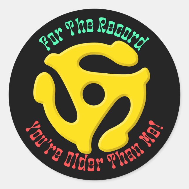 FOR THE RECORD by Jeff Willis Art Classic Round Sticker (Front)