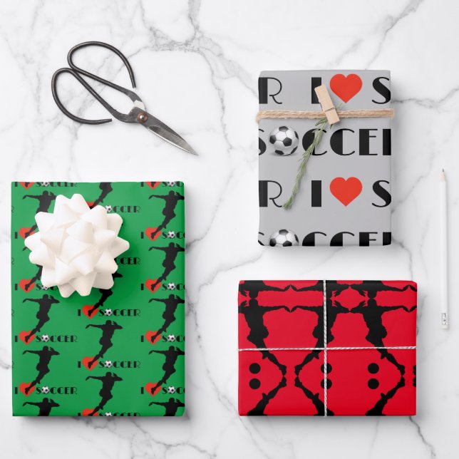 For The Soccer Fan 19" x 29" Wrapping Paper Sheets (Front)