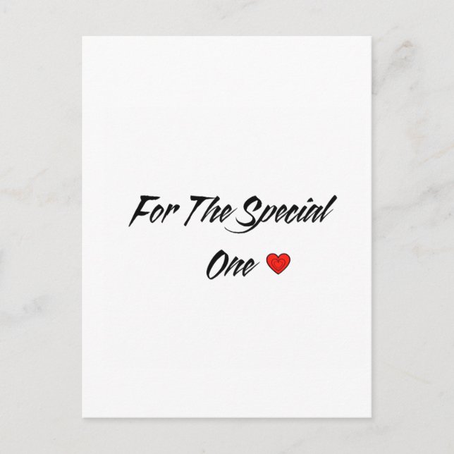 For The Special One Postcard (Front)