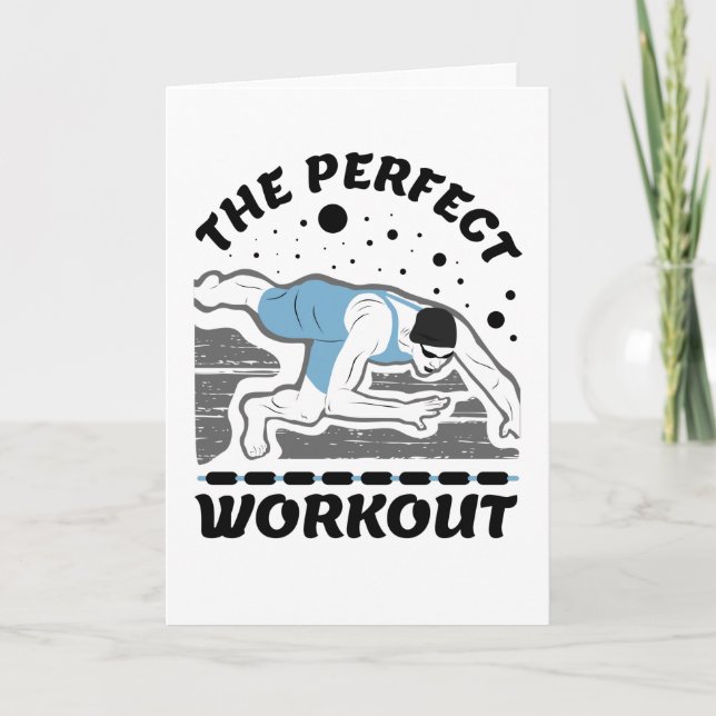 For The Swimmer - The Perfect Workout Swim Card (Front)