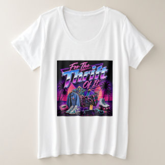 For the Thrift of It Retro Thrift Shopping Graphic Plus Size T-Shirt