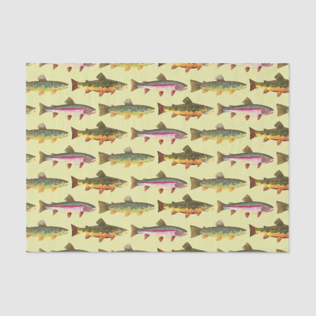 For the Trout Bum Tissue Paper (Front)
