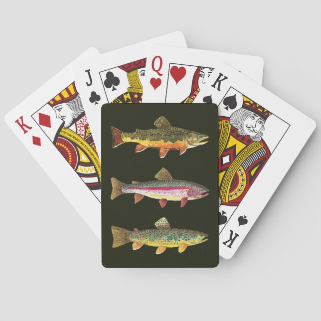 For the Trout Lover Playing Cards (Back)