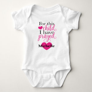 For This Child I Have Prayed Personalised Bodysuit
