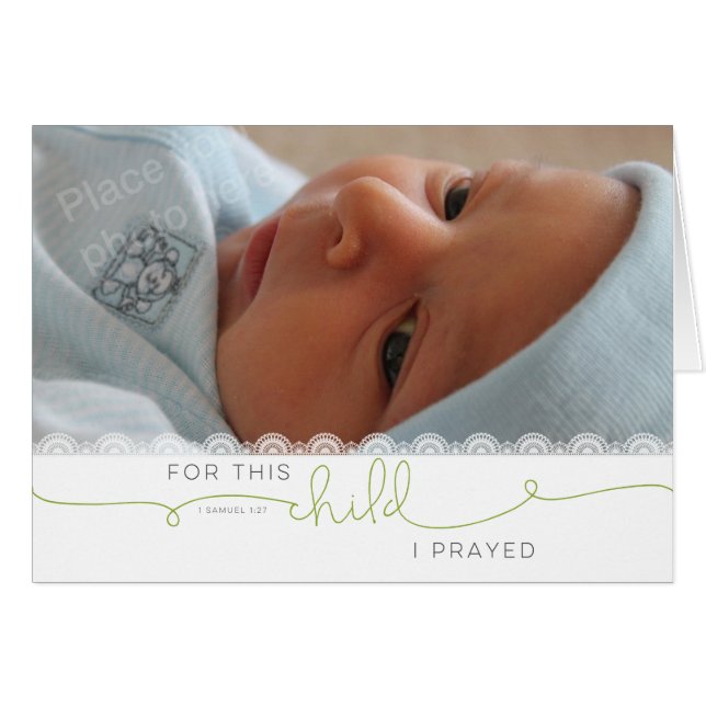 For this Child I Prayed - 1 Samuel 1:27 (Front Horizontal)