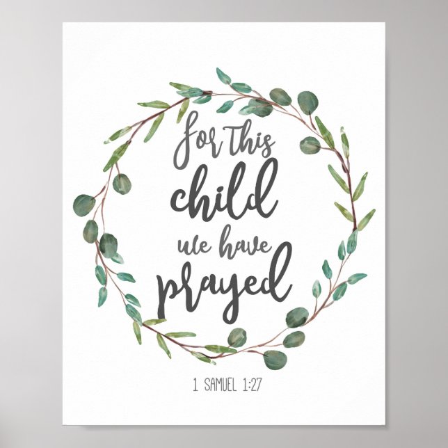 For this child we have prayed decor (Front)