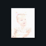 For this Child We have Prayed Photo  Canvas Print<br><div class="desc">Baby Photo.  Gold Text.  Prayer for child.</div>