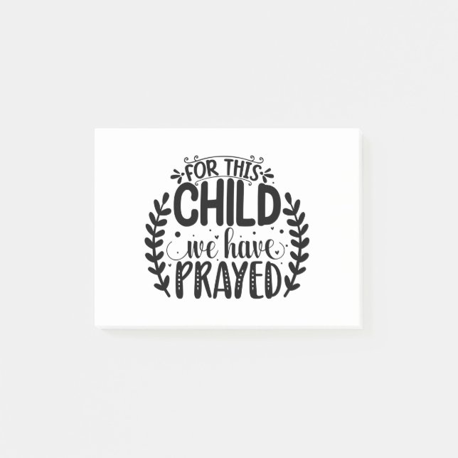 For this child we have prayed post-it notes (Front)