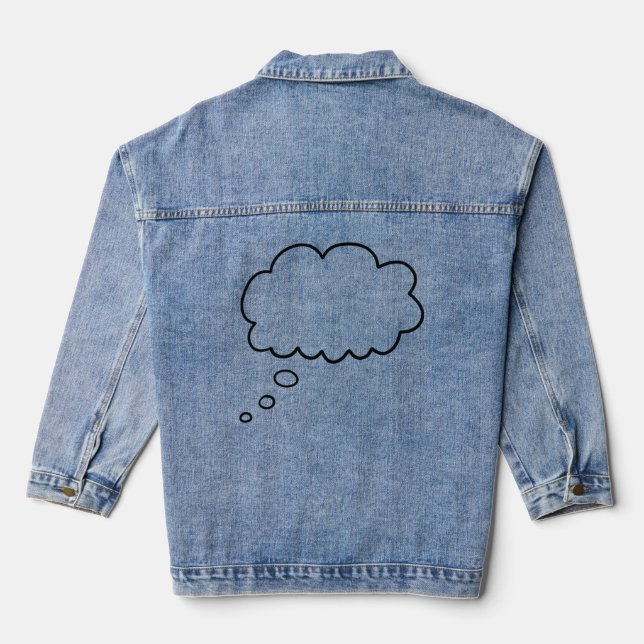 For This I Went to College? Funny Denim Jacket (Back)
