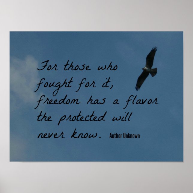 For those who fought for it, freedom has a flavor poster (Front)