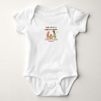 For to Us a Child Is Born Baby Bodysuit