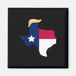 For Trump 2020 Election Texas Flag Trump Hair Magnet