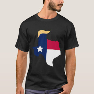 For Trump 2020 Election Texas Flag Trump Hair T-Shirt