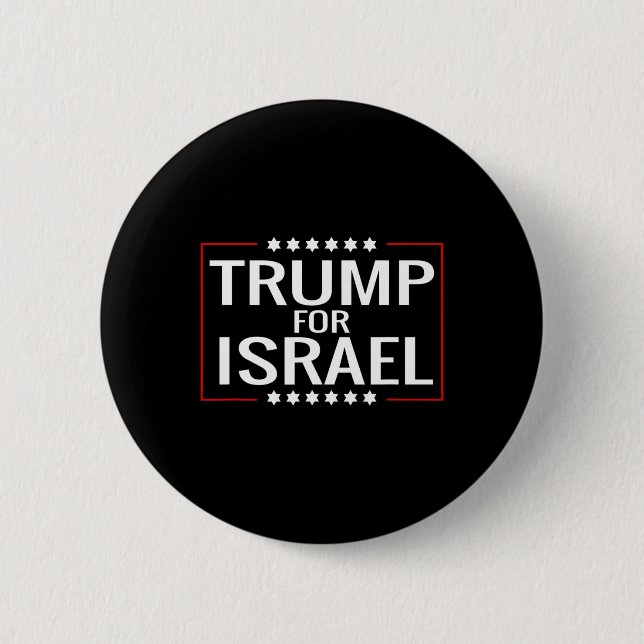 For Trump 2020 Hebrew Rally Sign-jewish Israel  6 Cm Round Badge (Front)