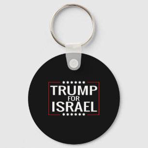 For Trump 2020 Hebrew Rally Sign-jewish Israel  Key Ring