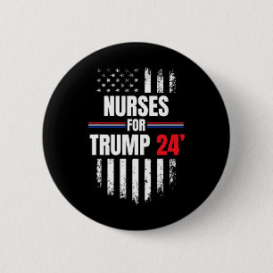 For Trump 2024 American Flag  6 Cm Round Badge
