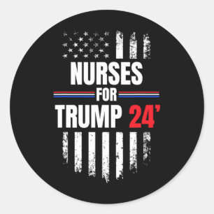 For Trump 2024 American Flag  Classic Round Sticker