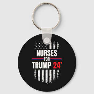 For Trump 2024 American Flag  Key Ring