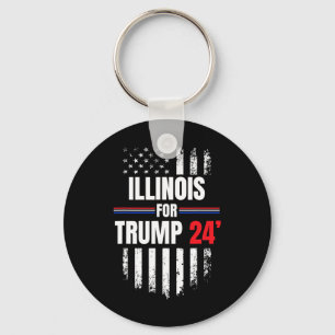 For Trump 2024 American Flag Key Ring