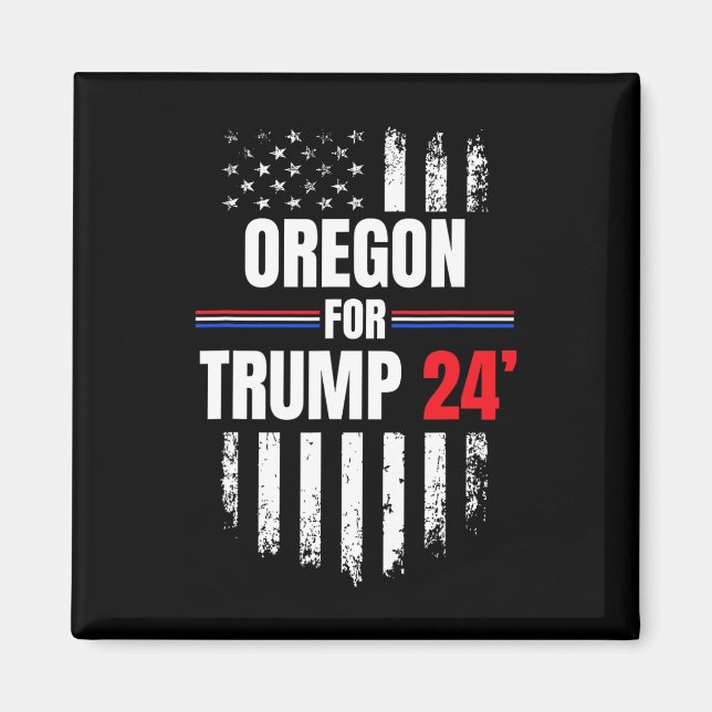 For Trump 2024 American Flag  Magnet (Front)