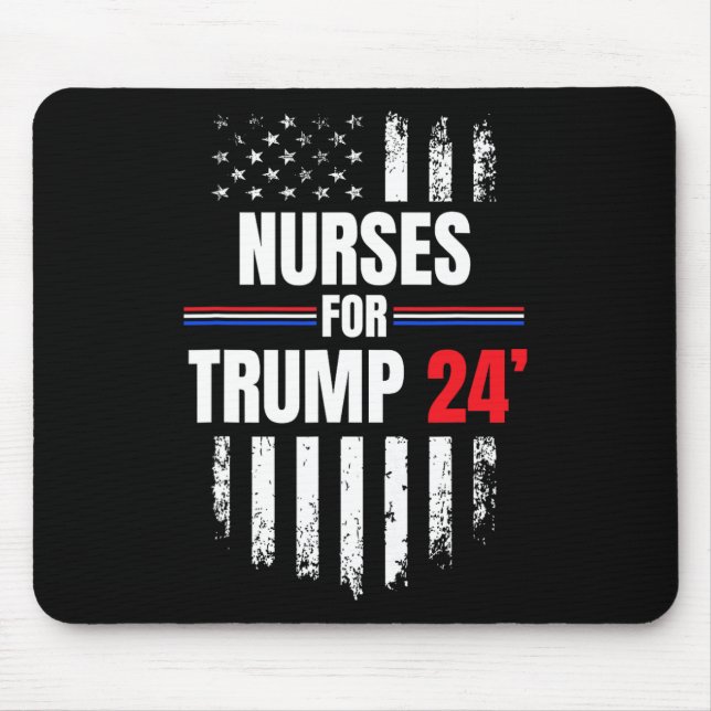 For Trump 2024 American Flag  Mouse Pad (Front)