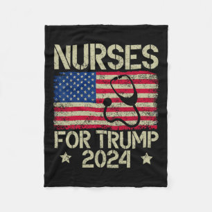 For Trump 2024 American Flag Trump Usa Flag Fleece Blanket