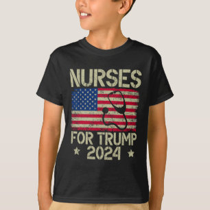For Trump 2024 American Flag Trump Usa Flag T-Shirt