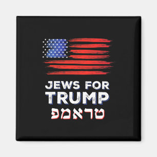 For Trump 2024 Israel Usa Hebrew Election Jewish V Magnet