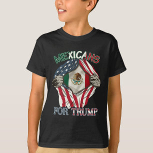 For Trump 2024 Mexico Usa Friendship Flag  T-Shirt