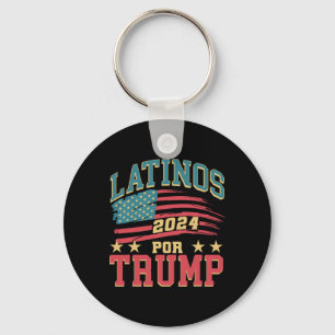 For Trump 2024 President Election Hispanic Latina Key Ring