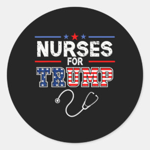For Trump 2024 Support Donald Trump - America Flag Classic Round Sticker
