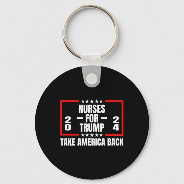 For Trump 2024 Take America Back  Key Ring (Front)