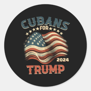 For Trump 2024 Usa Flag Classic Round Sticker