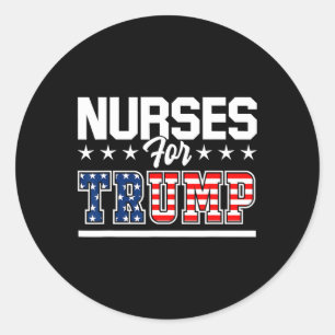 For Trump America President 2020 Duty Scrubs  Classic Round Sticker