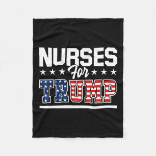 For Trump America President 2020 Duty Scrubs  Fleece Blanket