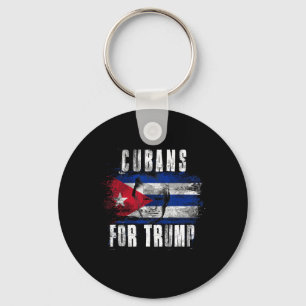 For Trump - American And Cuba Patriotic Key Ring
