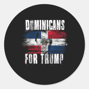 For Trump American Dominican Republic Patriotic Classic Round Sticker